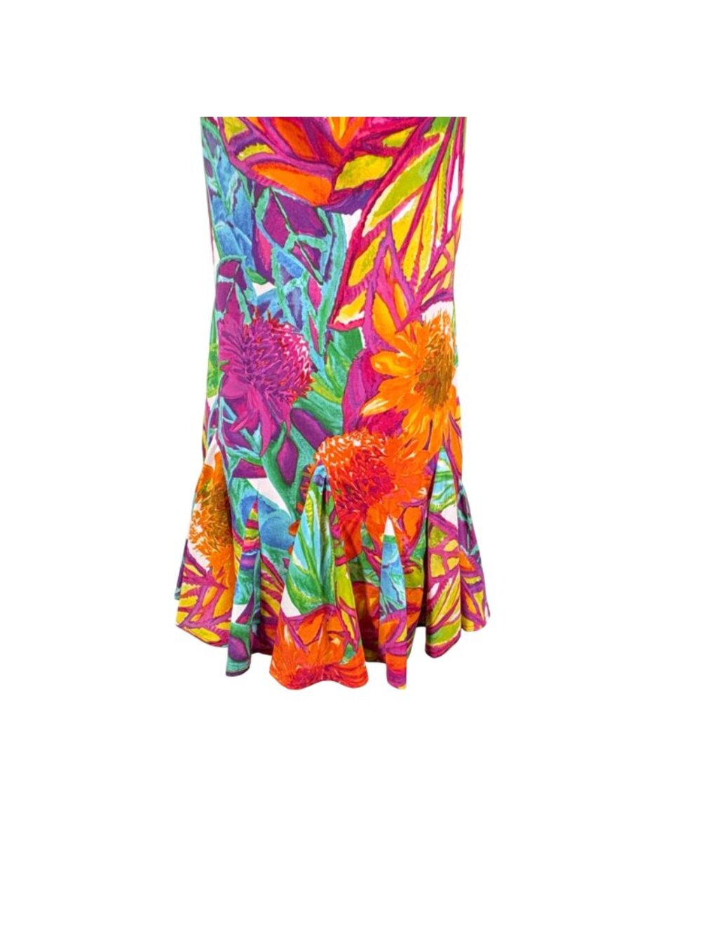 Lauren Ralph Lauren Multicolor Tropical Sleeveless Dress Size 10 Petite - Picture 9 of 11